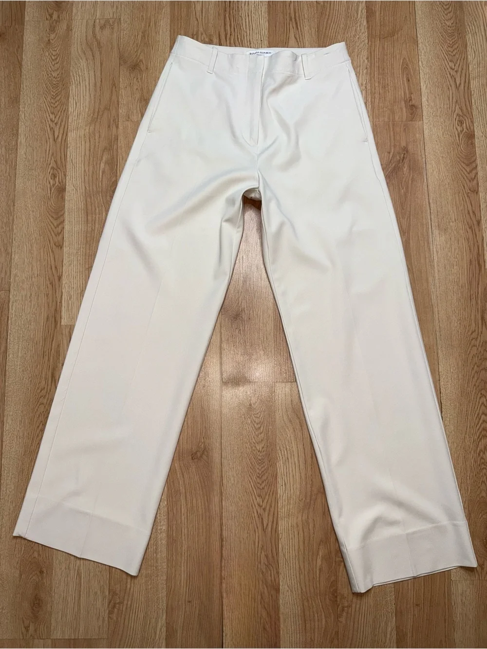 Banana Republic Women’s Ivory Wide-Leg Trousers Size 4
